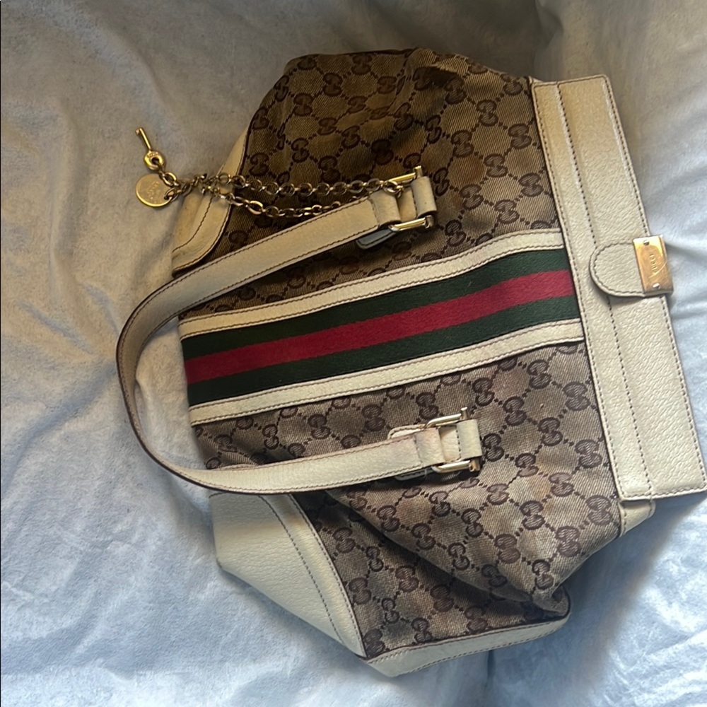 Gucci Brown and Cream Women's Bag